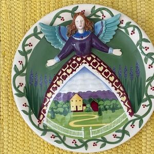 Jim Shore Heartwood Creek Angel of Generosity Plate